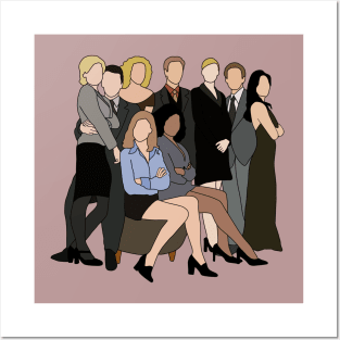 ally mcbeal cast Posters and Art